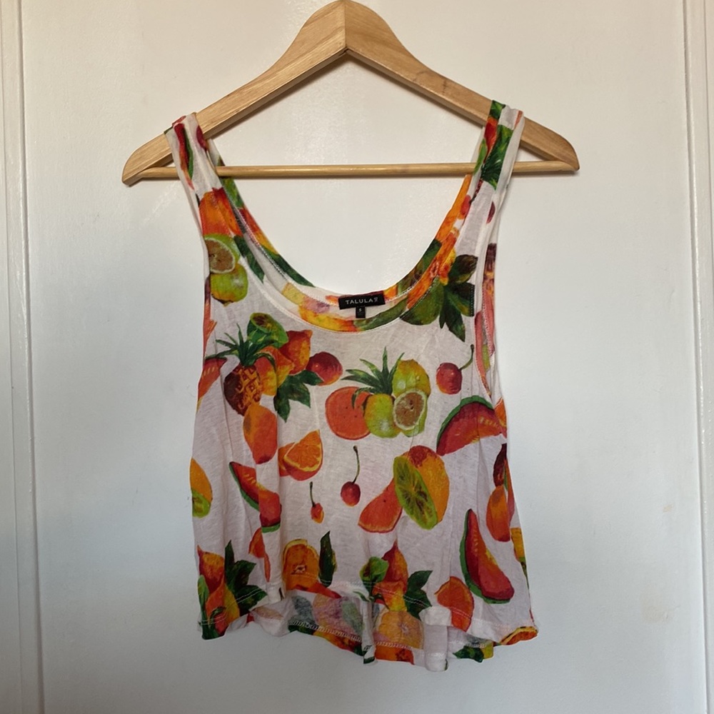 Talula Aritzia fruit crop top